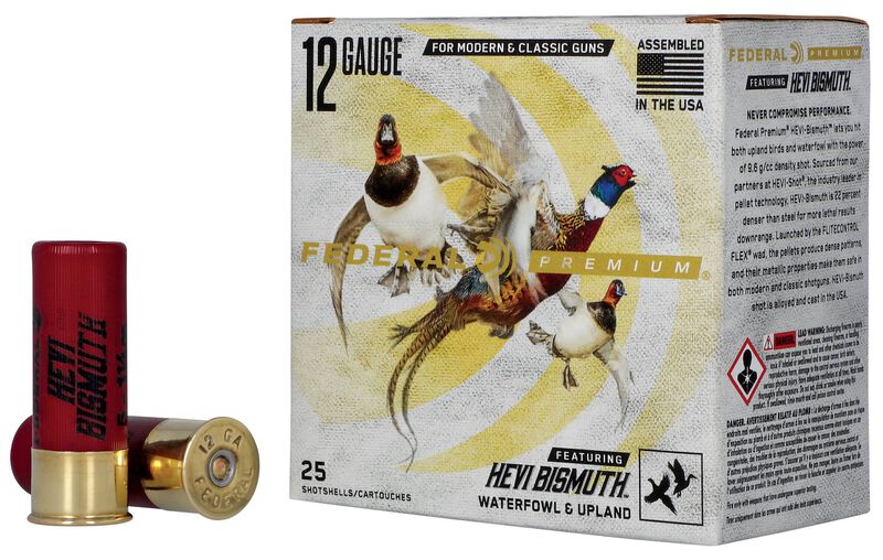Premium HEVI-Bismuth, 12 Gauge, 5 Shot, 2-3/4 in, 1 1/4 oz, 1350 fps
