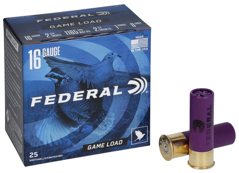Game Load Upland, 16 Gauge, 8 Shot, 2-3/4 in, 1 oz, 1165 fps