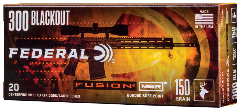Fusion MSR, 300 Blackout, 150 Grain, Fusion Soft Point, 1900 fps