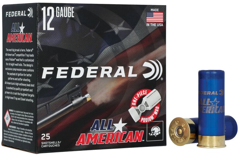 All American, 12 Gauge, 8 Shot, 2-3/4 in, 1 1/8 oz, 1250 fps