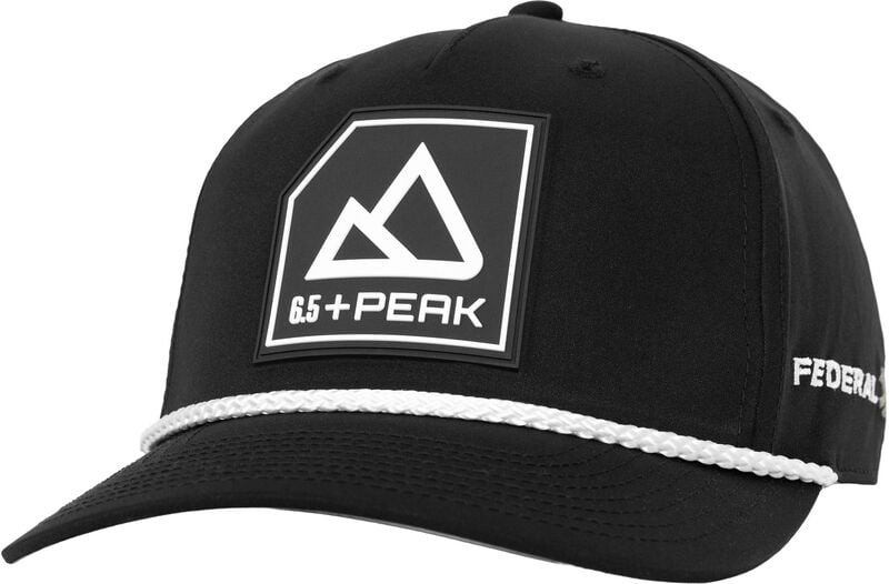Federal 6.5 +Peak Rope Hat, Black, One Size Fits Most
