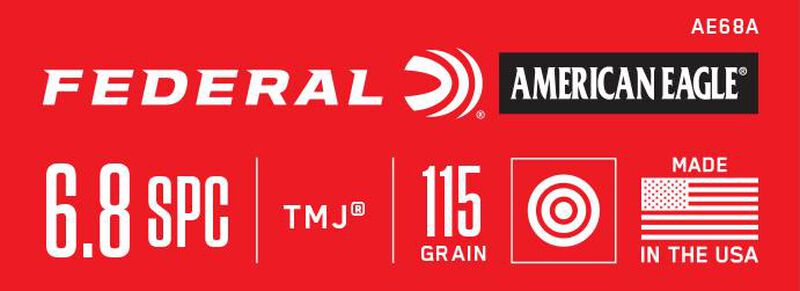 American Eagle Rifle, 6.8 Rem SPC, 115 Grain, Total Metal Jacket, 2675 fps