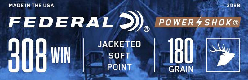 Power-Shok Rifle, 308 Win, 180 Grain, Jacketed Soft Point, 2570 fps