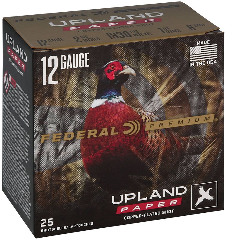 Upland Paper, 12 Gauge, 6 Shot, 2-3/4 in, 1 1/4 oz, 1330 fps