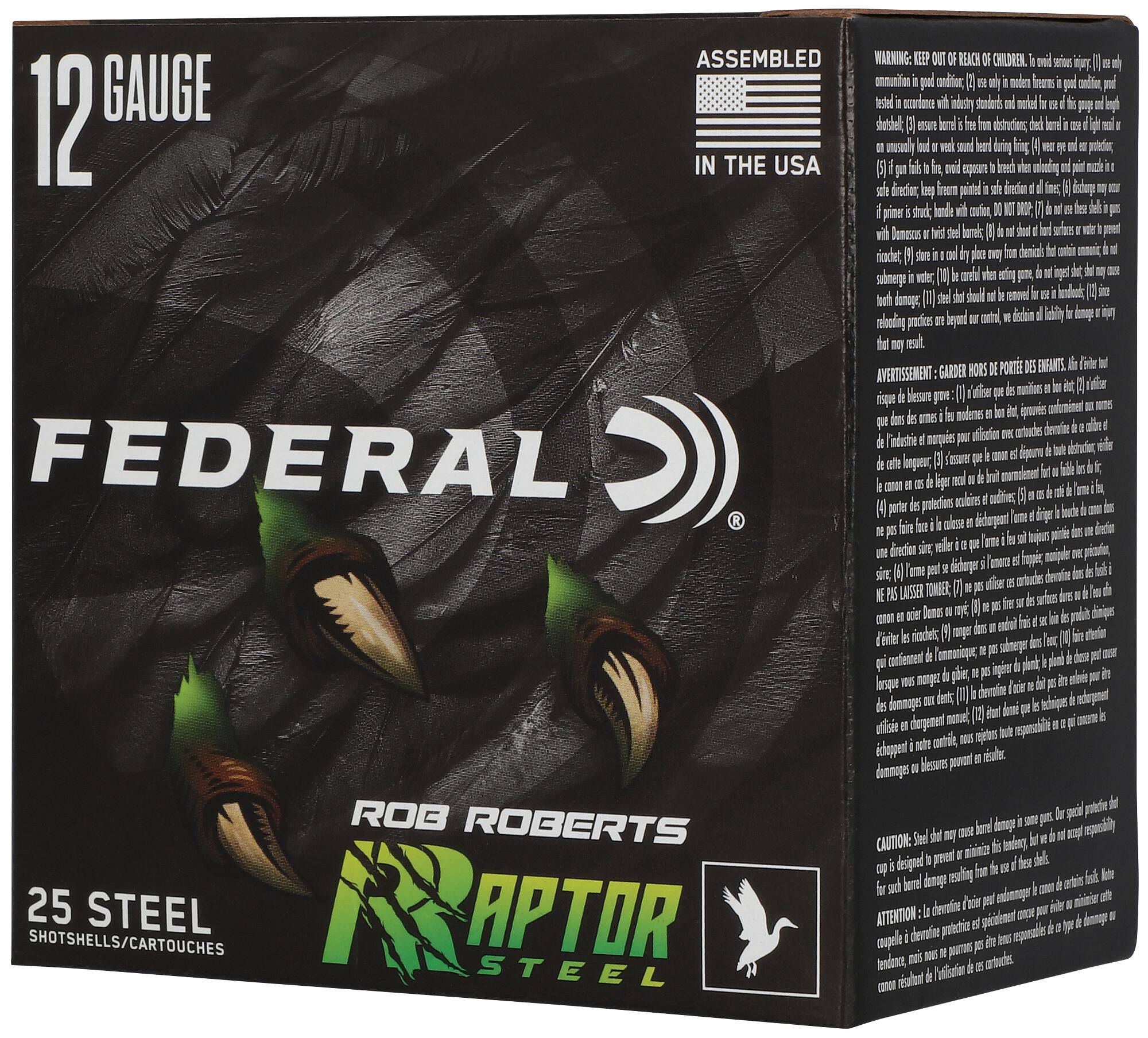 Federal Raptor Steel 12ga 3in 3 Shot 1-3/8 oz - Proven 25 Round Box - Image 2