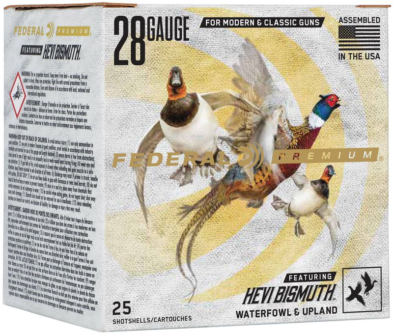 Premium HEVI-Bismuth, 28 Gauge, 4 Shot, 3 in, 7/8 oz, 1400 fps