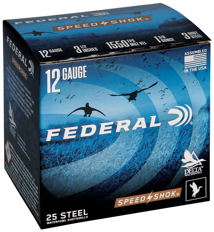Speed-Shok, 12 Gauge, 3 Shot, 3-1/2 in, 1 3/8 oz, 1550 fps
