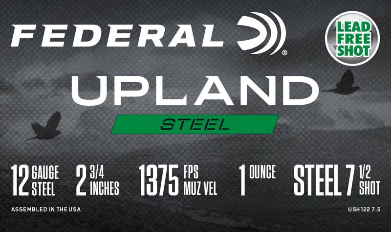 Upland Steel, 12 Gauge, 7.5 Shot, 2-3/4 in, 1 oz, 1375 fps