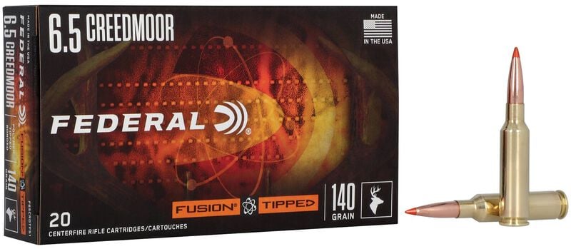 Federal Premium Fusion Tipped Rifle, 6.5 Creedmoor, 140 Grain, Fusion Tipped, 2715 fps