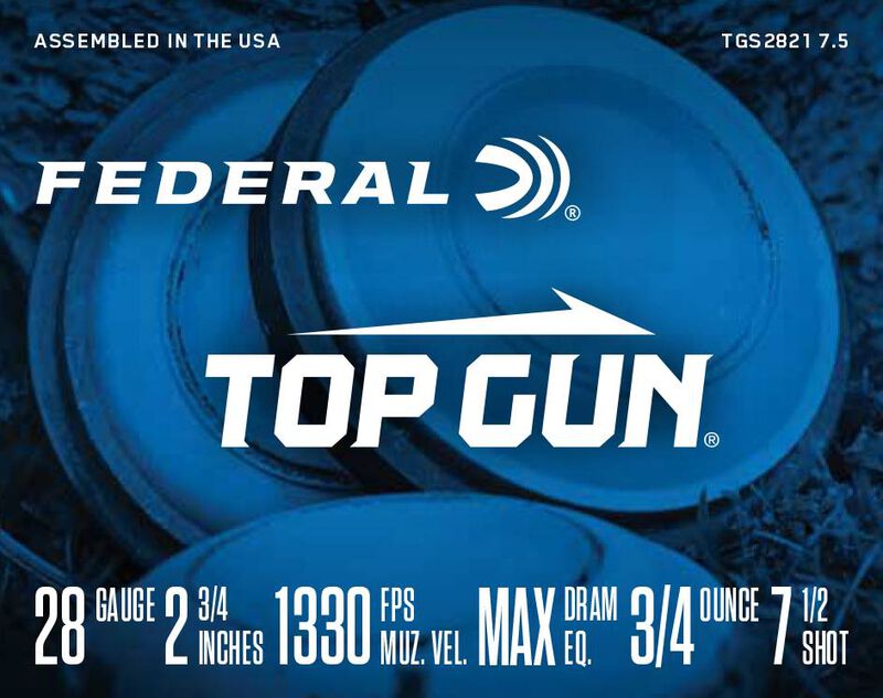 Top Gun, 28 Gauge, 7.5 Shot, 2-3/4 in, 3/4 oz, 1330 fps