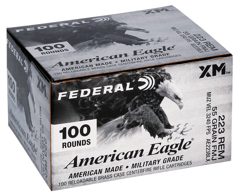 American Eagle Rifle, 223 Rem, 55 Grain, Full Metal Jacket Boat-Tail, 3240 fps