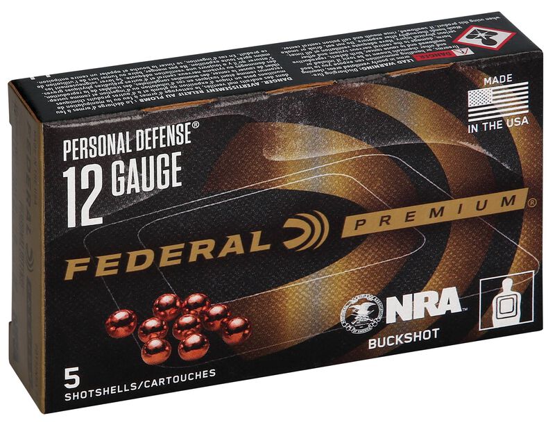 Personal Defense Shotshell with FLITECONTROL Wad, 12 Gauge, 00 Buck Shot, 2-3/4 in, 1145 fps