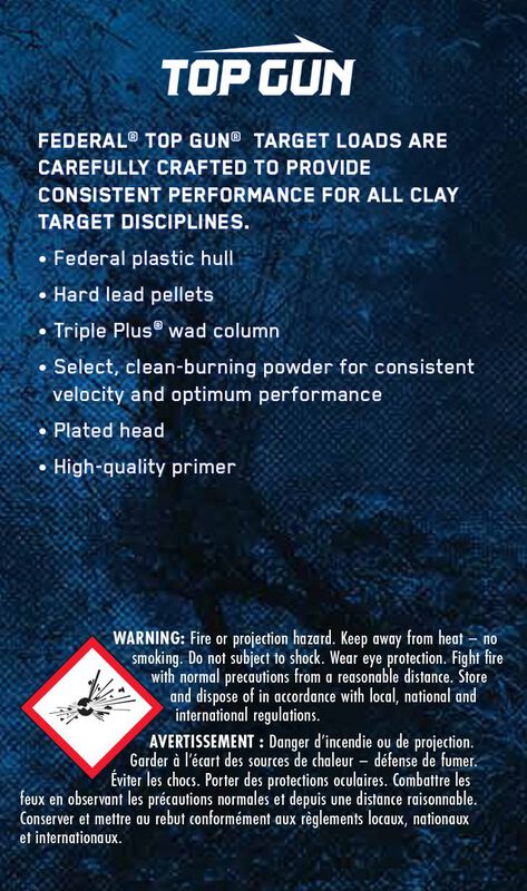 Top Gun, 12 Gauge, 8 Shot, 2-3/4 in, 1 oz, 1180 fps