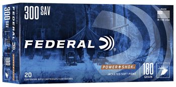 Power-Shok Rifle, 300 Savage, 180 Grain, Jacketed Soft Point, 2350 fps