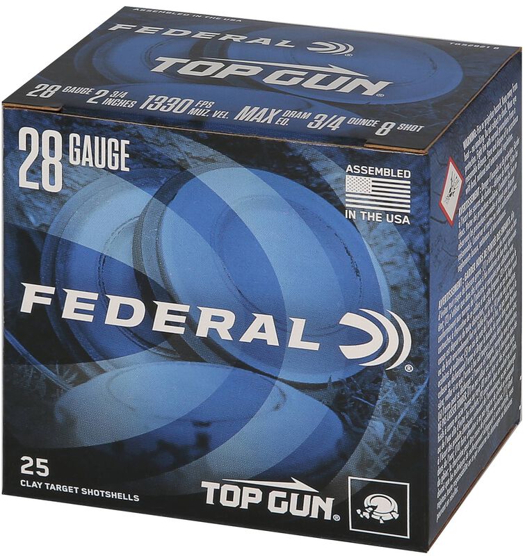 Top Gun, 28 Gauge, 8 Shot, 2-3/4 in, 3/4 oz, 1330 fps