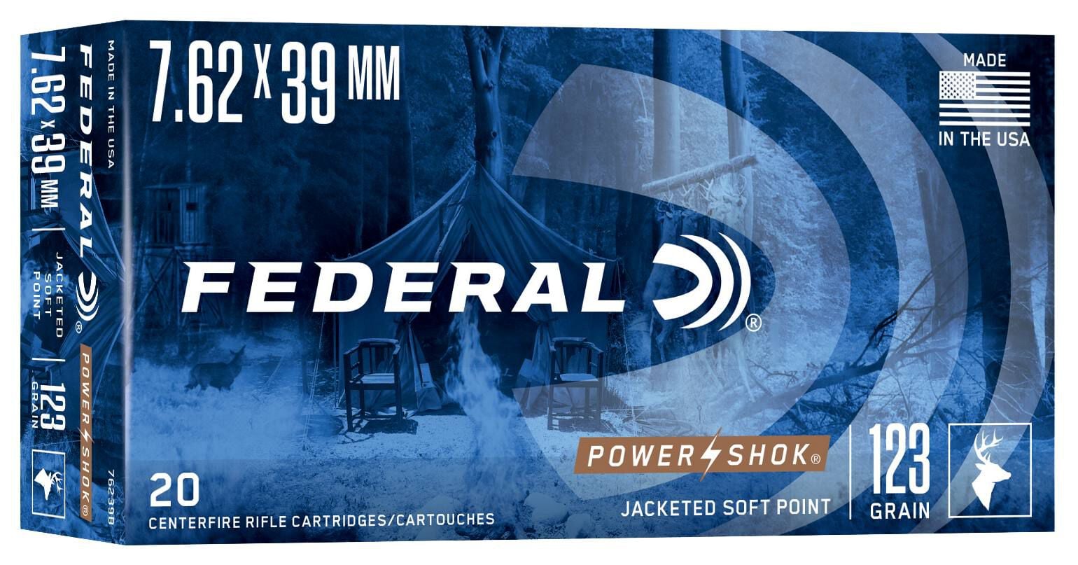 Federal 7.62x39 123gr JSP – Proven 7.62x39 Deer and Hog Hunting Ammo, 2350 fps, 20 Rounds