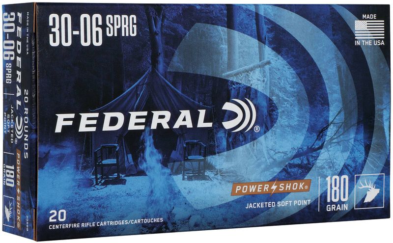 Power-Shok Rifle, 30-06 Springfield, 180 Grain, Jacketed Soft Point, 2700 fps