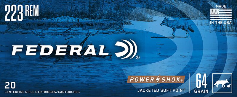Power-Shok Rifle, 223 Rem, 64 Grain, Jacketed Soft Point, 3050 fps