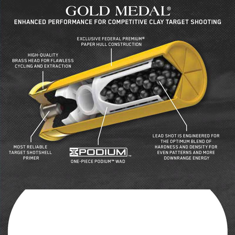 Gold Medal Paper, 20 Gauge, 8 Shot, 2-3/4 in, 7/8 oz, 1250 fps