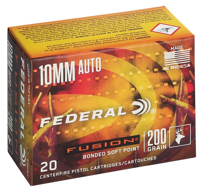 Fusion Handgun, 10mm Auto, 200 Grain, Fusion Soft Point, 1200 fps