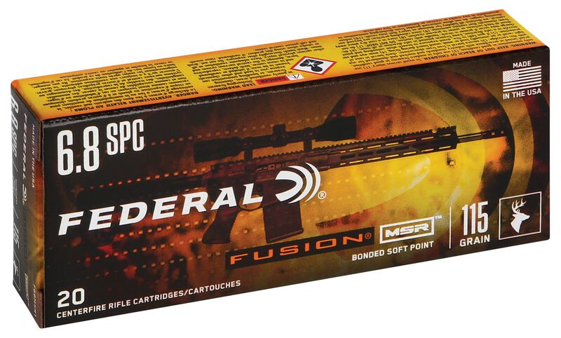 Fusion MSR, 6.8 Rem SPC, 115 Grain, Fusion Soft Point, 2470 fps
