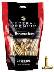Unprimed Brass-Rifle, 22-250 Rem