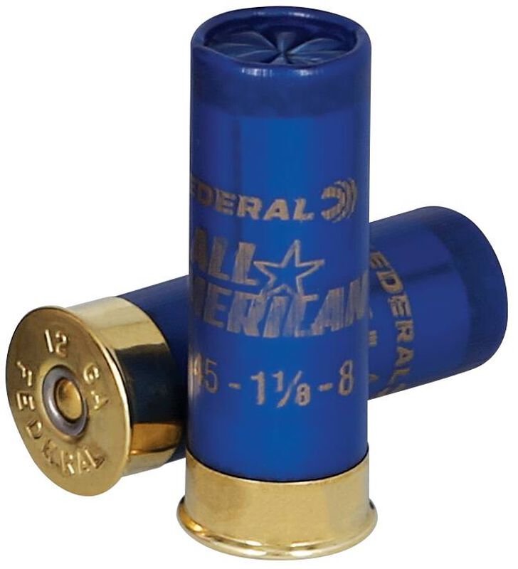 All-American, 12 Gauge, 8 Shot, 2-3/4 in, 1 1/8 oz, 1145 fps