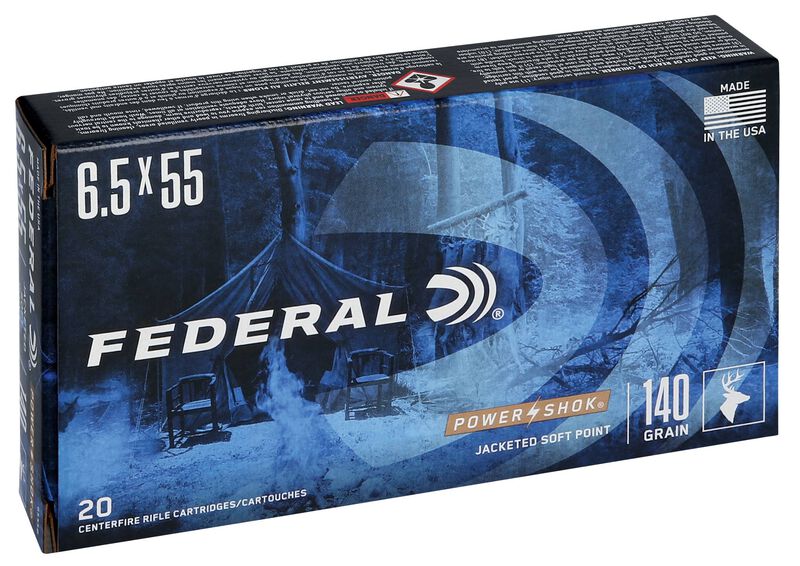 Power-Shok Rifle, 6.5x55 Swedish, 140 Grain, Jacketed Soft Point, 2650 fps