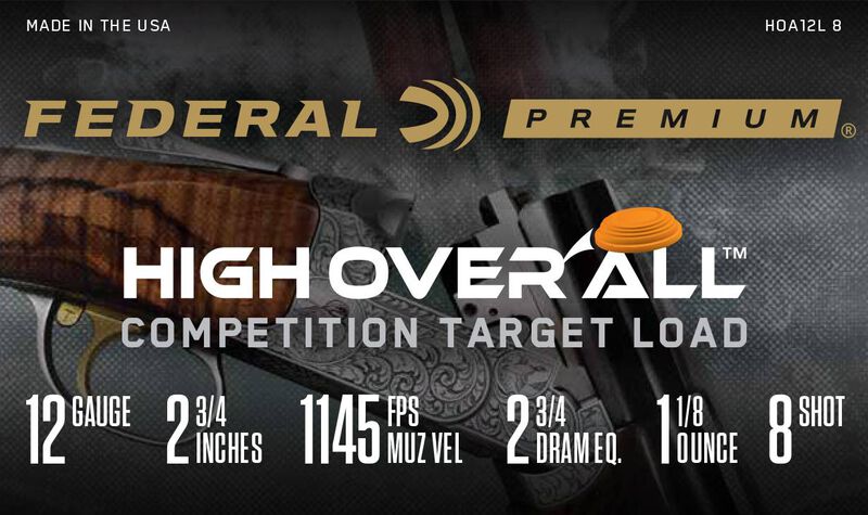 High Over All, 12 Gauge, 8 Shot, 2-3/4 in, 1 1/8 oz, 1145 fps