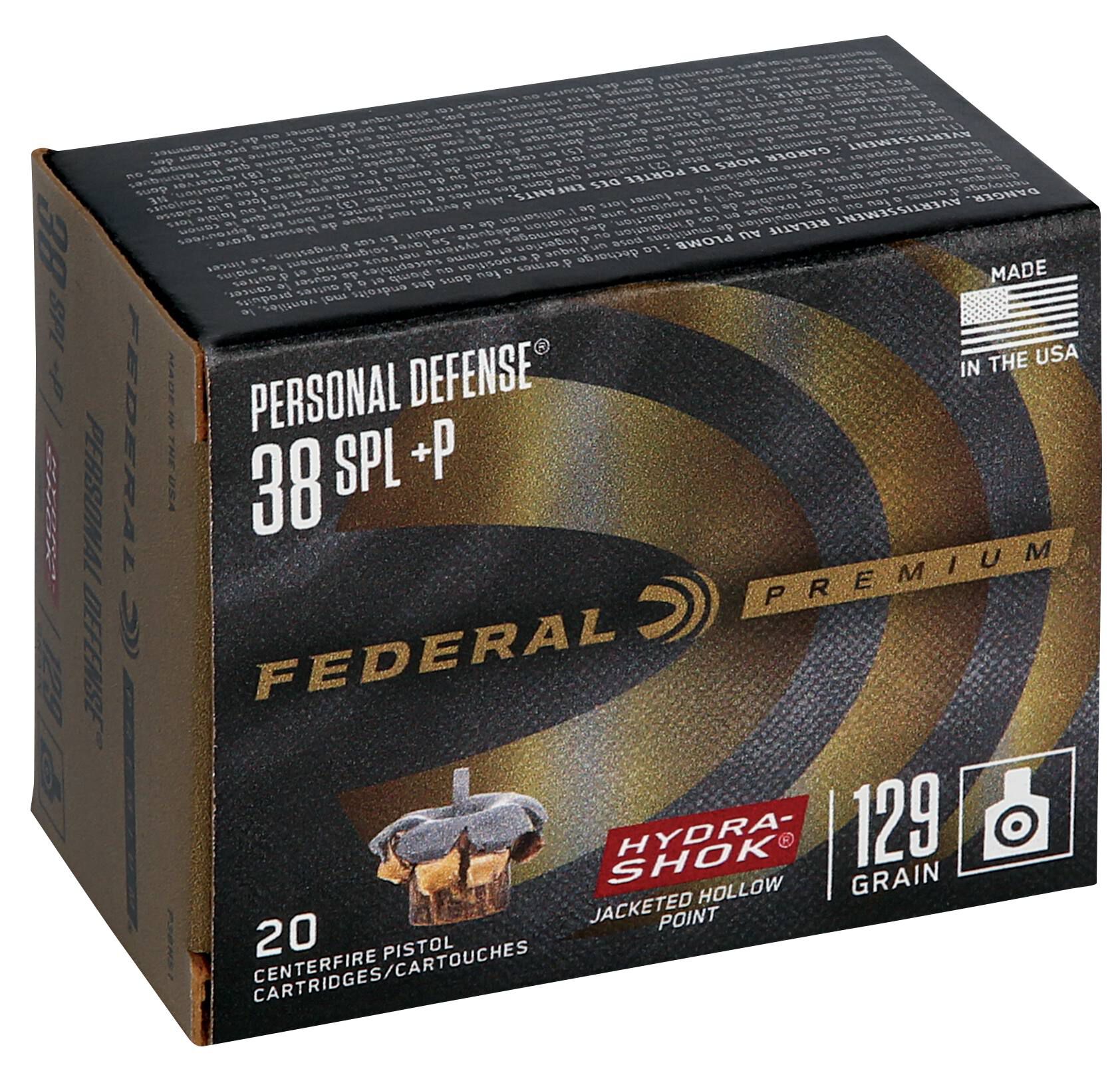 Buy Personal Defense Hydra-Shok 38 Special +P Ammo | 129