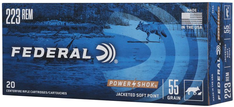 Power-Shok Rifle, 223 Rem, 55 Grain, Jacketed Soft Point, 3240 fps
