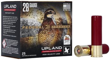Upland Quail Forever High Velocity, 28 Gauge, 8 Shot, 2-3/4 in, 3/4 oz, 1295 fps