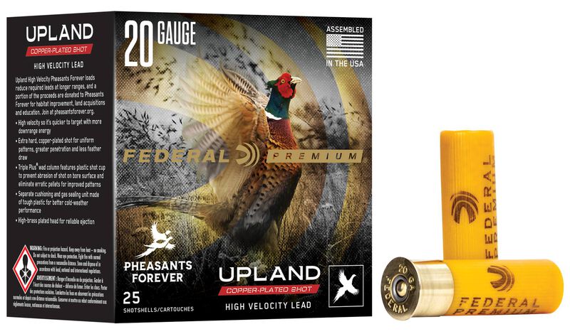 Upland Pheasants Forever High Velocity, 20 Gauge, 4 Shot, 2-3/4 in, 1 oz, 1350 fps