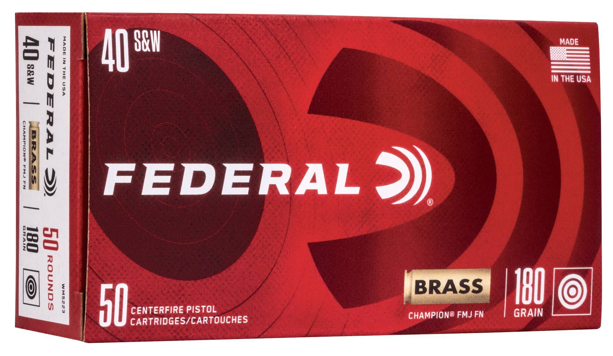 Federal 40 S and W 180gr FMJ Champion – Proven 40 S&W Range Ammo, 1000 fps, 50 Rounds 2 Federal 40 S and W 180gr FMJ Champion – Proven 40 S&W Range Ammo, 1000 fps, 50 Rounds - Image 2