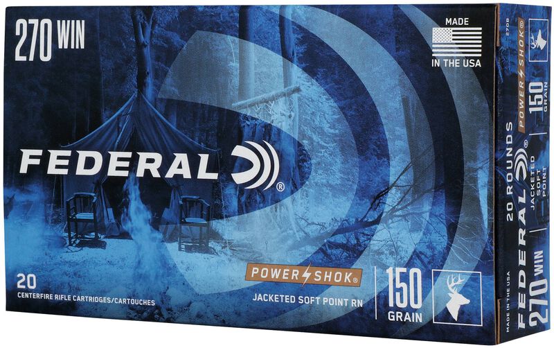 Power-Shok Rifle, 270 Win, 150 Grain, Jacketed Soft Point, 2830 fps