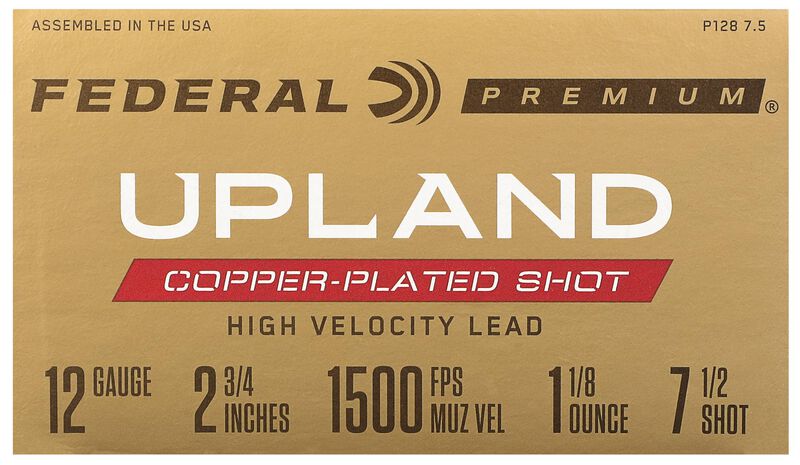 Upland High Velocity, 12 Gauge, 7.5 Shot, 2-3/4 in, 1 1/8 oz, 1500 fps