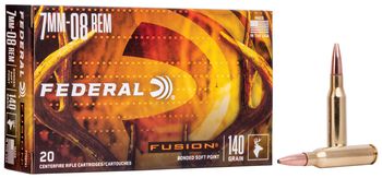 Fusion Rifle, 7mm-08 Rem, 140 Grain, Fusion Soft Point, 2850 fps