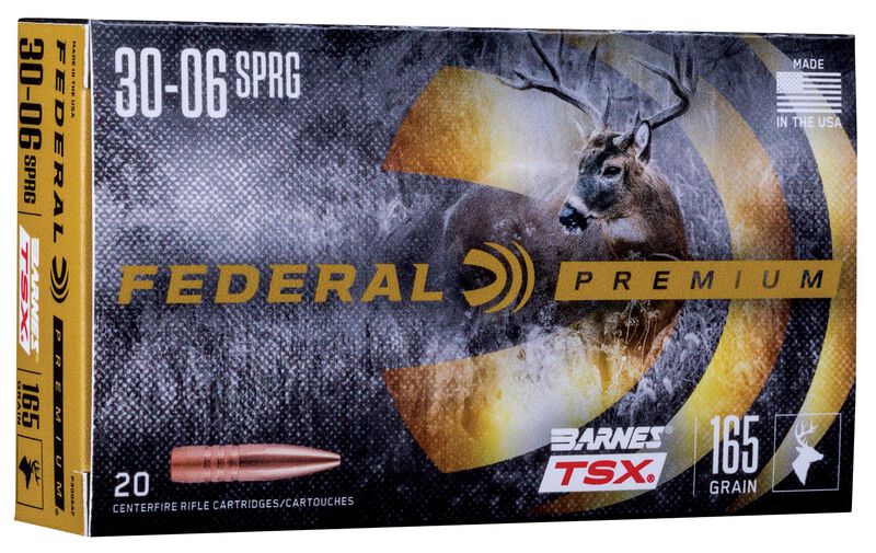 Barnes TSX, 30-06 Springfield, 165 Grain, Barnes Triple-Shock X Bullet &#40;TSX&#41;, 2800 fps