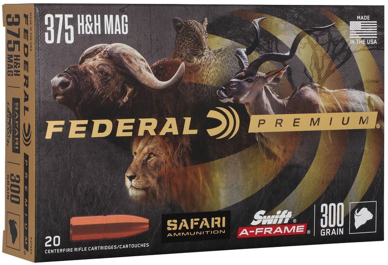 Safari Swift A-Frame, 375 H&amp;H Magnum, 300 Grain, Swift A-Frame, 2450 fps