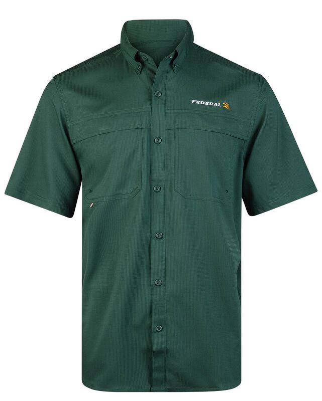 Federal Performance S/S Fishing Shirt Green, Green, Small