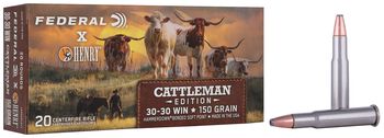 Federal x Henry Cattleman Edition, 30-30 Win, 150 Grain, Bonded Soft Point, 2390 fps