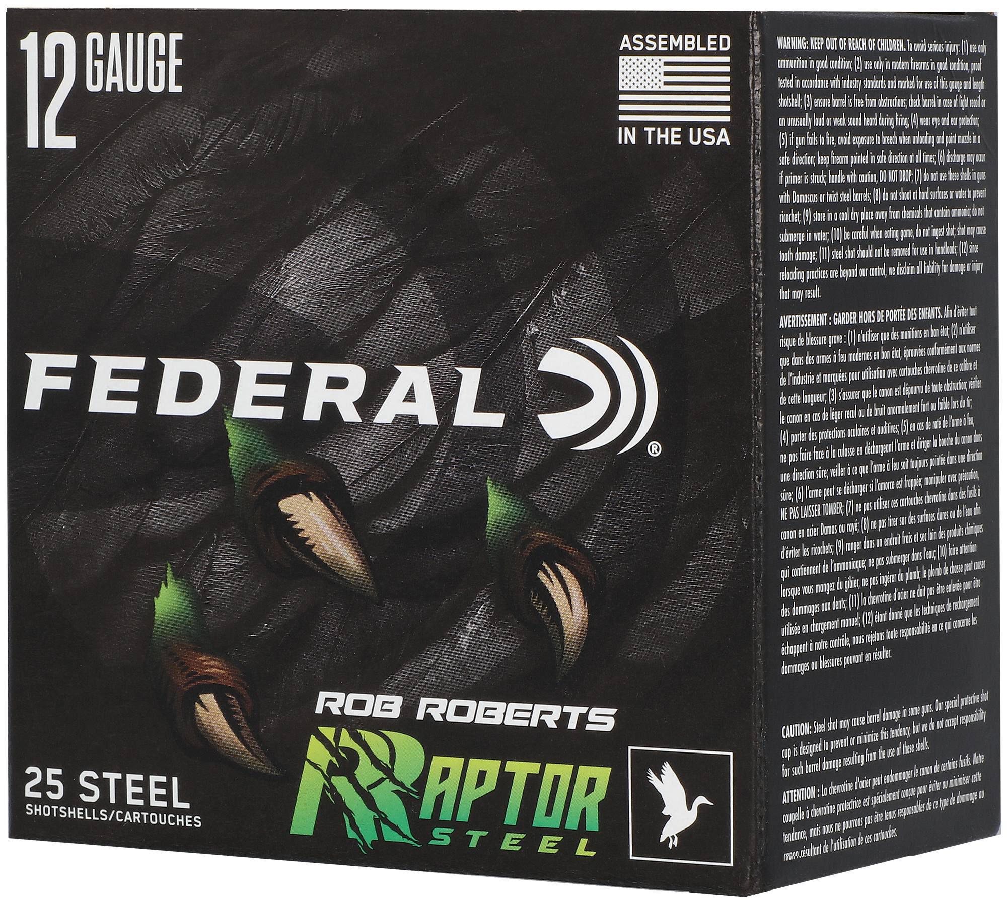 Federal Raptor Steel 12ga 3in 4 Shot – Powerful Rob Roberts Duck Loads, 25 Rounds - Image 3