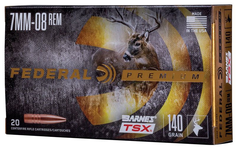 Barnes TSX, 7mm-08 Rem, 140 Grain, Barnes Triple-Shock X Bullet (TSX), 2820 fps