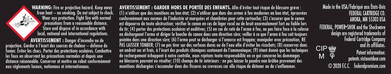 Power-Shok Rifle, 22-250 Rem, 55 Grain, Jacketed Soft Point, 3650 fps