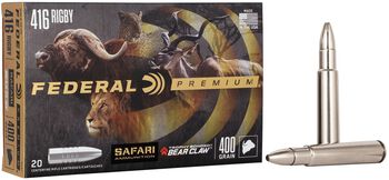 Safari Trophy Bonded Bear Claw, 416 Rigby, 400 Grain, Trophy Bonded Bear Claw, 2300 fps