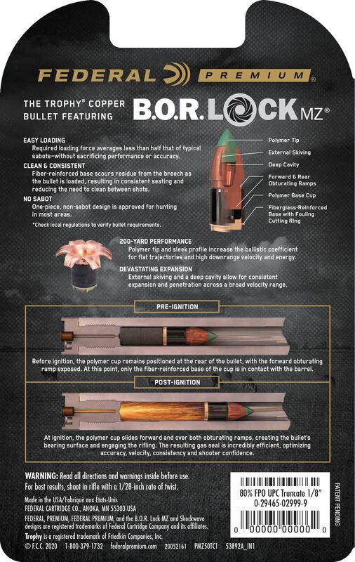 Trophy Copper Muzzleloader Bullet, .50, 270 Grain