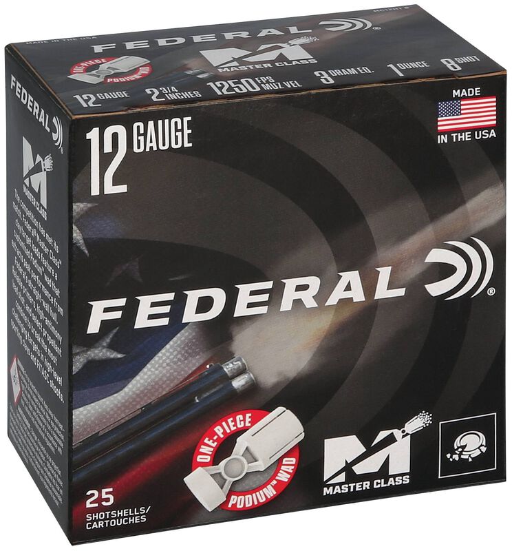 Master Class, 12 Gauge, 8 Shot, 2-3/4 in, 1 oz, 1250 fps
