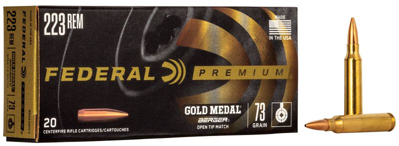 Gold Medal Berger, 223 Rem, 73 Grain, Berger BT Target, 2800 fps