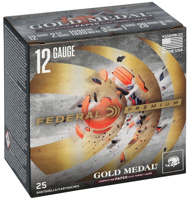 Gold Medal Paper, 12 Gauge, 8 Shot, 2-3/4 in, 1 oz, 1330 fps