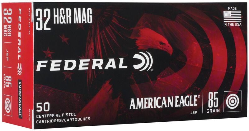 American Eagle Handgun, 32 H&amp;R Magnum, 85 Grain, Jacketed Soft Point, 975 fps